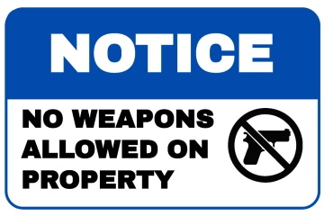 Free Weapons Prohibited Security Forces Sign Template to Edit Online