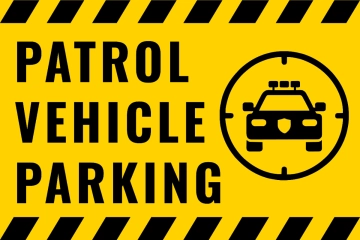 Free Patrol Vehicle Parking Security Forces Sign Template to Edit Online