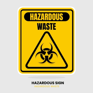 Free Hazardous Waste Sign Clip Art Template to Edit Online