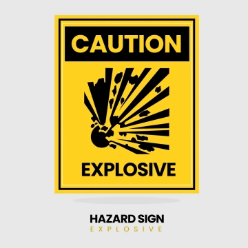 Free Hazard Sign Explosive Clip Art Template to Edit Online