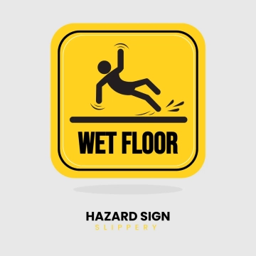 Free Hazard Sign Physical Slippery Clip Art Template to Edit Online
