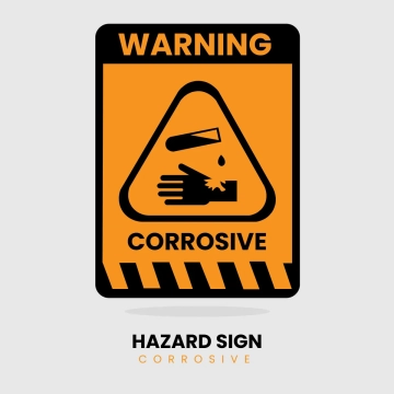 Free Hazard Sign Corrosive Clip Art Template to Edit Online