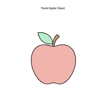 Free Pastel Apple Vector Clipart (PNG, SVG) to Edit Online
