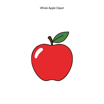 Free Whole Apple Vector Clipart (PNG, SVG) to Edit Online