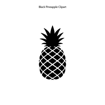 Free Black Pineapple Silhouette Vector Clipart (PNG, SVG) to Edit Online