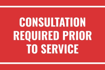 Free Consultation Required Prior to Service Sign Template to Edit Online