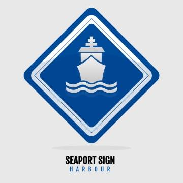 Free Seaport Sign Harbour Clip Art Template to Edit Online