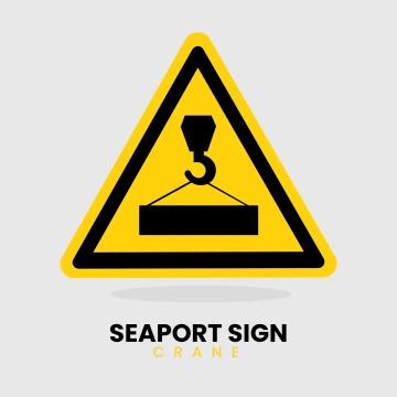 Free Seaport Sign Crane Clip Art Template to Edit Online