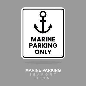 Free Seaport Sign Marine Parking Clip Art Template to Edit Online