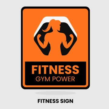 Free Fitness Sign Clip Art Template to Edit Online