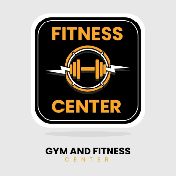 Free Gym And Fitness Center Sign Clip Art Template to Edit Online