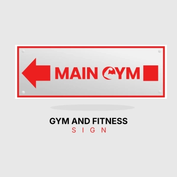 Free Gym And Fitness Arrow Sign Clip Art Template to Edit Online