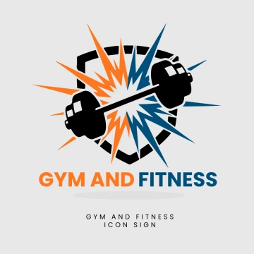 Free Gym And Fitness Icon Sign Clip Art Template to Edit Online