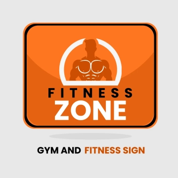 Free Gym And Fitness Zone Sign Clip Art Template to Edit Online