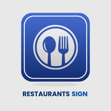 Free Restaurants Simple Sign Clip Art Template to Edit Online