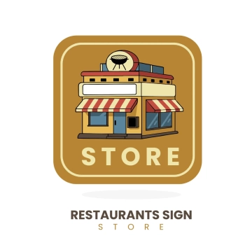 Free Restaurants Store Sign Clip Art Template to Edit Online