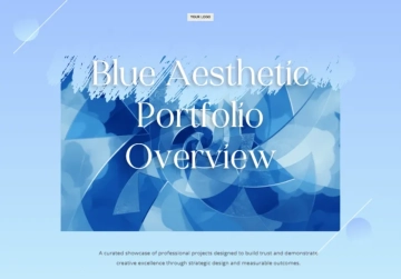 Free Blue Aesthetic Portfolio to Edit Online