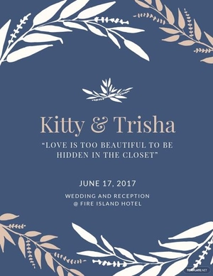 Gay Wedding Flyer Template