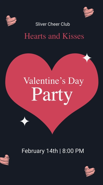 Free Valentine's Day Party Whatsapp Post Template to Edit Online