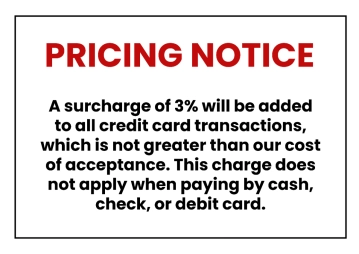 Free Pricing Notice Finance Sign Template to Edit Online