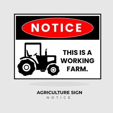 Free Agriculture Notice Sign Clip Art Template to Edit Online