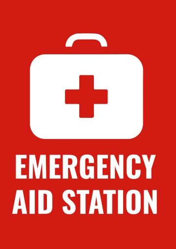 Free Emergency Aid Station Sign Template to Edit Online