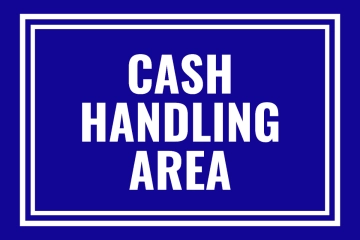 Free Cash Handling Area Finance Sign Template to Edit Online