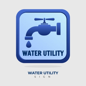 Free Water Utility Sign Clip Art Template to Edit Online