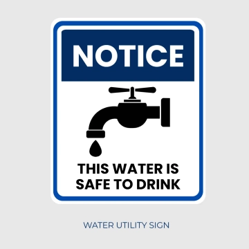 Free Water Utility Notice Sign Clip Art Template to Edit Online