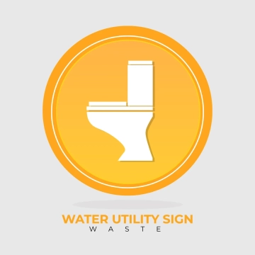 Free Water Utility Waste Sign Clip Art Template to Edit Online