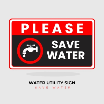 Free Save Water Sign Clip Art Template to Edit Online