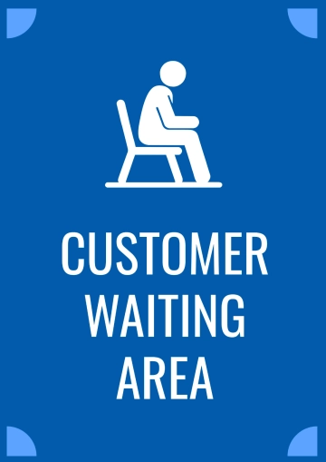 Free Customer Waiting Area Finance Sign Template to Edit Online