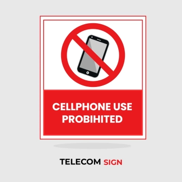 Free Telecom No Phone Sign Clip Art Template to Edit Online