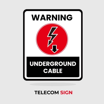 Free Telecom Underground Cable Sign Clip Art Template to Edit Online