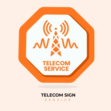 Free Telecom Service Sign Clip Art Template to Edit Online