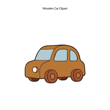Free Wooden Car Vector Clipart (PNG, SVG) to Edit Online