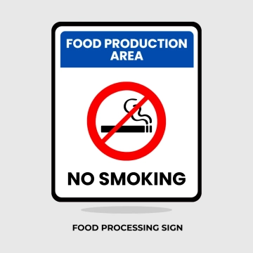 Free Food Processing No Smoking Sign Clip Art Template to Edit Online