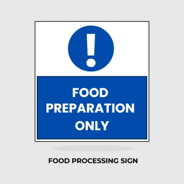 Free Food Processing Preparation Sign Clip Art Template to Edit Online