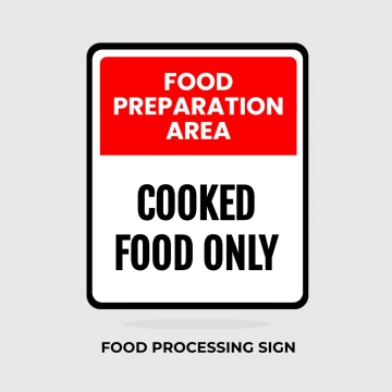 Free Food Processing Safety Sign Clip Art Template to Edit Online