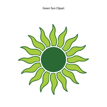 Free Green Sun Vector Clipart (PNG, SVG) to Edit Online