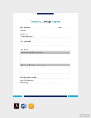 Property Damage Report Template