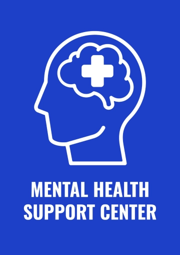 Free Mental Health Support Center Sign Template to Edit Online