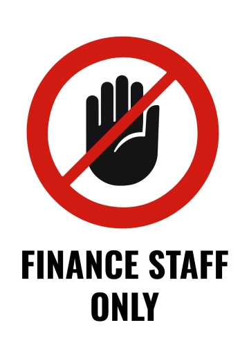 Free Staff Only Finance Sign Template to Edit Online