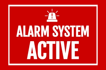 Free Alarm System Active Finance Sign Template to Edit Online