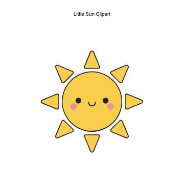 Free Little Sun Vector Clipart (PNG, SVG) to Edit Online