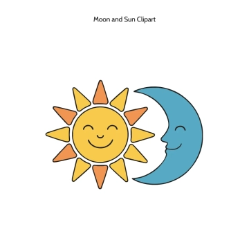 Free Moon and Sun Vector Clipart (PNG, SVG) to Edit Online