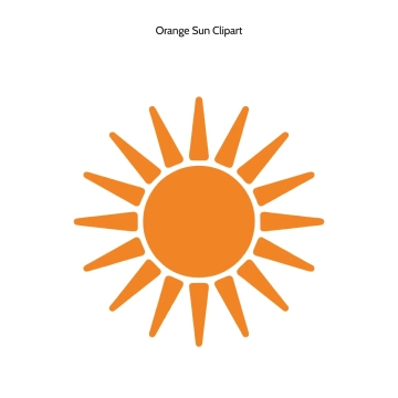 Free Orange Sun Vector Clipart (PNG, SVG) to Edit Online