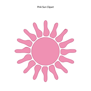 Free Pink Sun Vector Clipart (PNG, SVG) to Edit Online