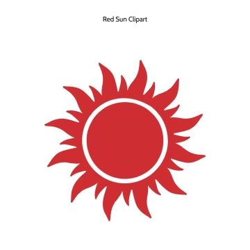 Free Red Sun Vector Clipart (PNG, SVG) to Edit Online