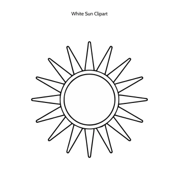 Free White Sun Vector Clipart (PNG, SVG) to Edit Online